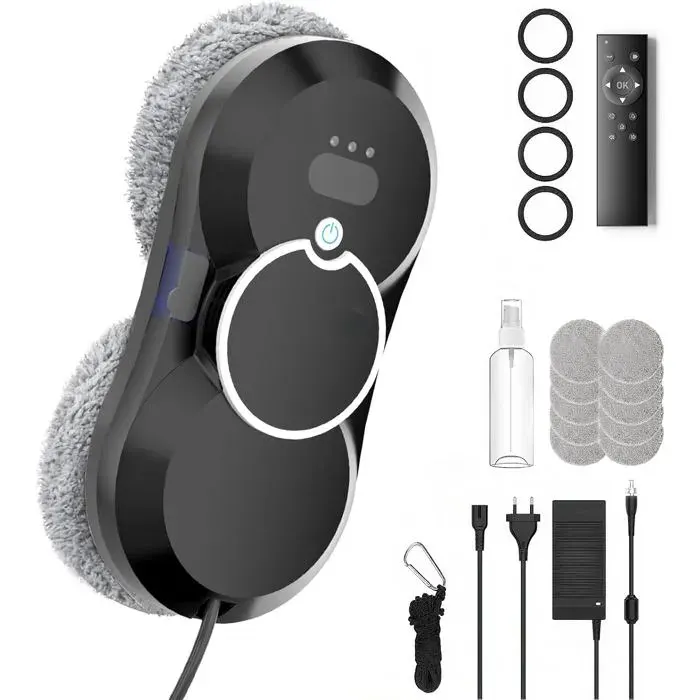 Robot Laveur De Vitre 5600Pa - Robot Nettoyeur Vitre Automatique Avec Pulvérisation DEau Naviion Intelligente Système De Sécurit