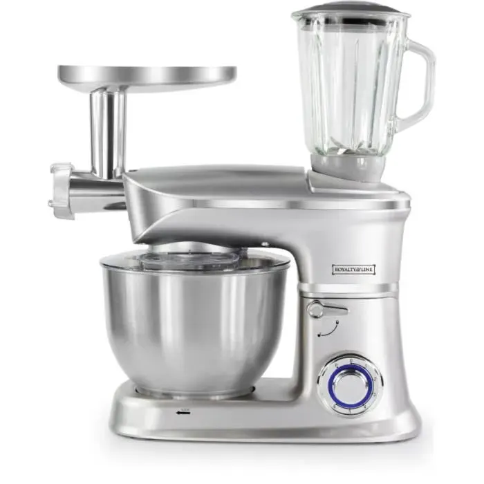 Robot ménager multifonctionnel - ROYALTY LINE - PKM-1900 - Bol inox 65 L - 1900 W - Planétaire — coloris Argent