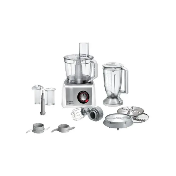 Robot multi-fonctions - Bosch - MultiTalent 8 MC812S814 - 1250 Watt - Inox brossé - Blanc