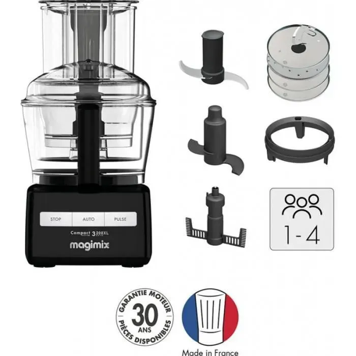 Robot multifonction Magimix CS3200 XL 650 W Noir — vue 2