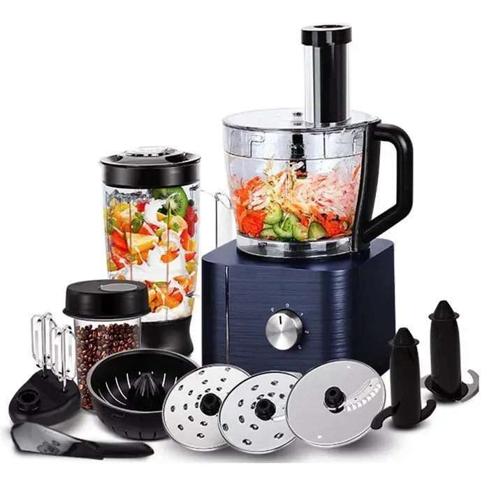 Robot multifonction Robot de cuisine11 en 1Blender presse agrumes double fouet pétrin1100W3 Vitesses A+++3.2L