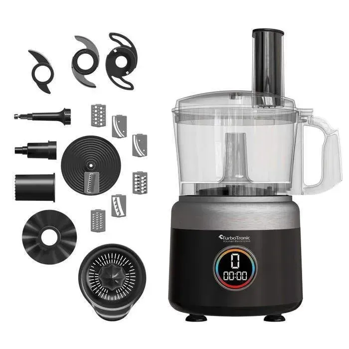 Robot multifonction - TURBOTRONIC - Digital 14 en 1 - 1900 W - 10 vitesses - Bol 12 L — coloris Noir