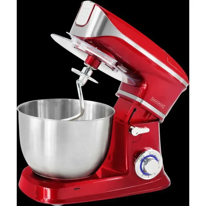 Robot multifonctions - ROYALTY LINE - RLPKM19007-RED - 1800W - Rouge - Mélanger fouetter pétrir