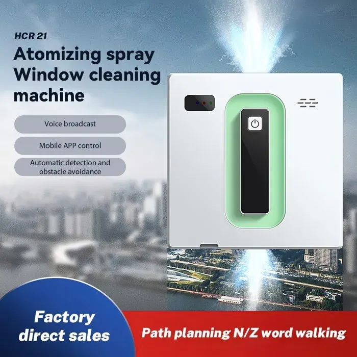 Robot nettoyeur de vitres pulvérisation deau bidirectionnelle robot de nettoyage de vitres pour sols en verre robot aspirateur