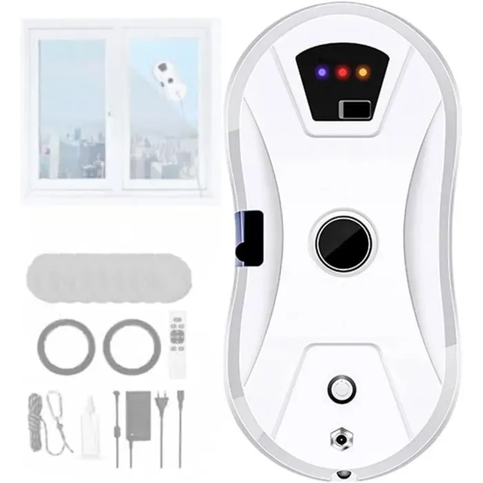 Robot Nettoyeur Vitres 5600Pa Robot Laveur De Vitre Automatique Avec Trois Modes De Nettoyage Naviion Intelligente Télécommande