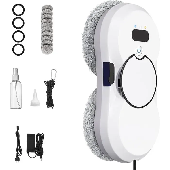 Robot Nettoyeur Vitres Robot Laveur De Vitre Automatique Avec Trois Modes De Nettoyage Double Pulvérisation DEau Système De Séc