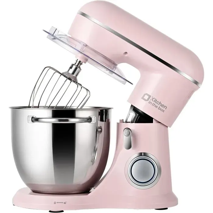 Robot Pâtissier 1300W Avec Bol Inox 5L 10 Vitesses + Pulse Robot De Cuisine Multifonction Avec Fouet Batteur Et Crochet P[AA203]