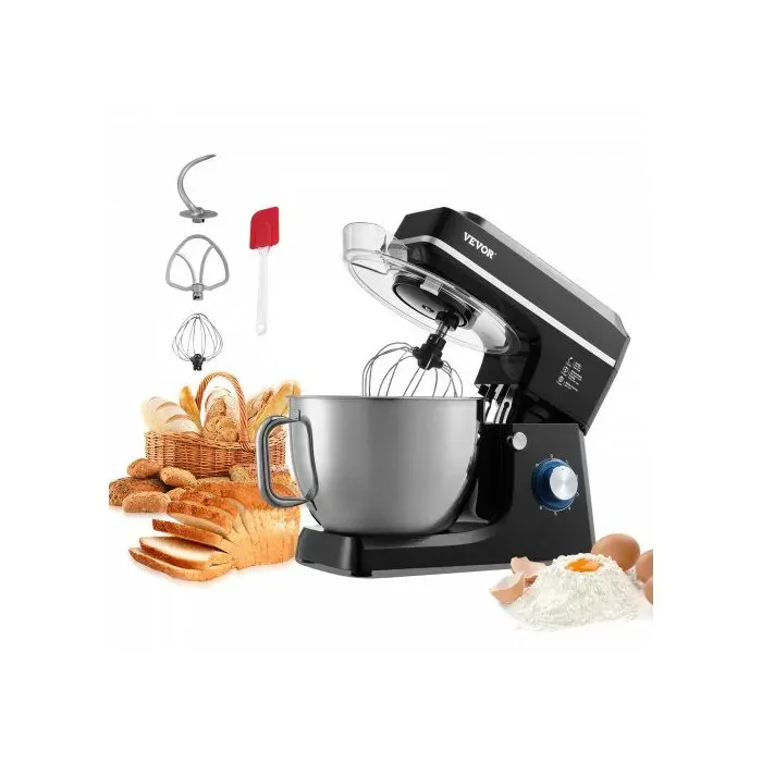 Robot pâtissier domestique 1400 W batteur sur socle 784 L mixeur à pâte avec 6+P vitesses tête inclinable avec bol en acier