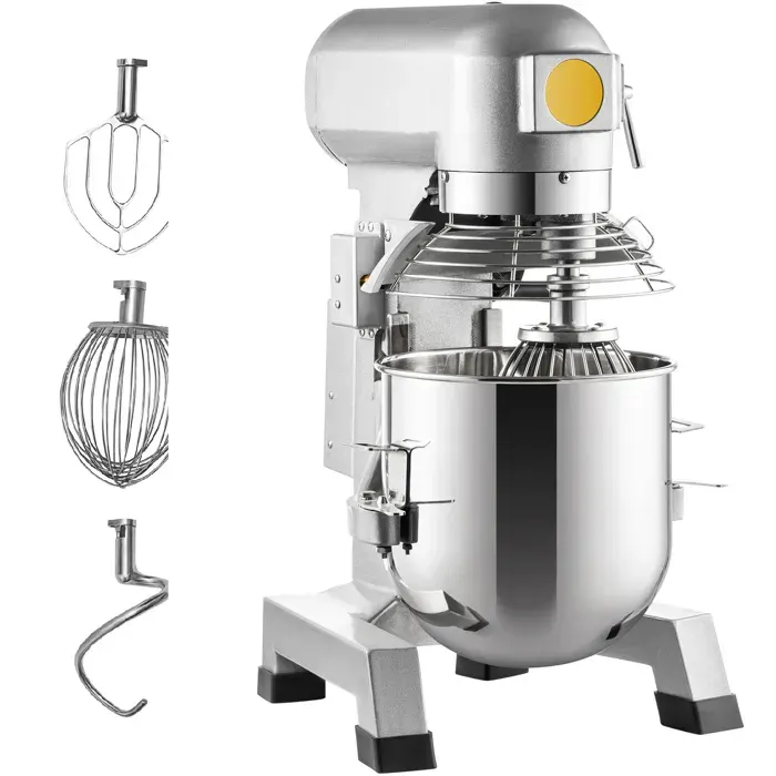 Robot Pâtissier - DUOKU - B15-BT - 850 W - Bol Acier Inoxydable 14 L - 3 Vitesses Réglables