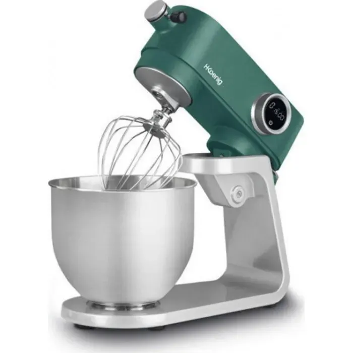 Robot pâtissier - HKOENIG - KM128 - 5 L - 800 W - Rouge mat et argent