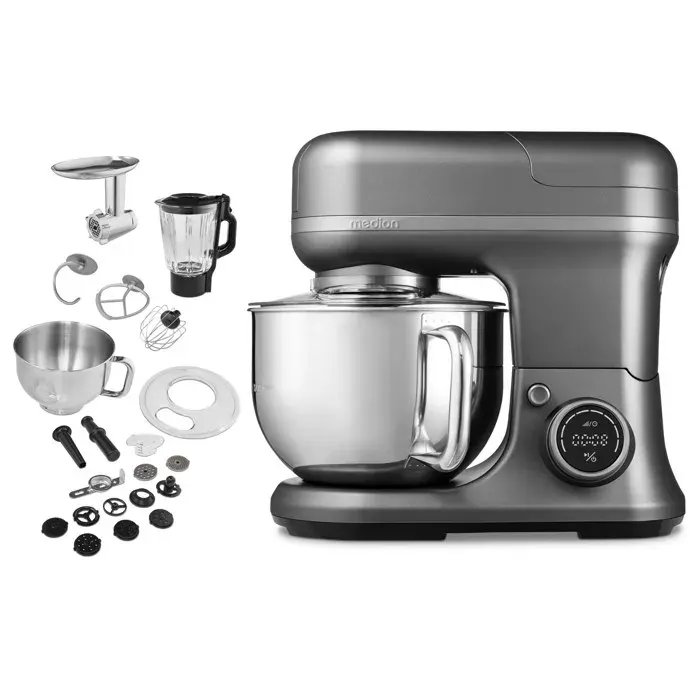 Robot pâtissier - MEDION - MD18430 - 1200 W - Bol 5 L - 8 vitesses
