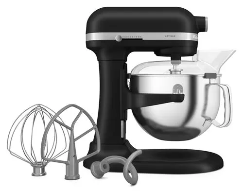 Robot pâtissier multifonction à bol relevable KitchenAid Artisan 5KSM60SPXEBM 375 W Noir mat