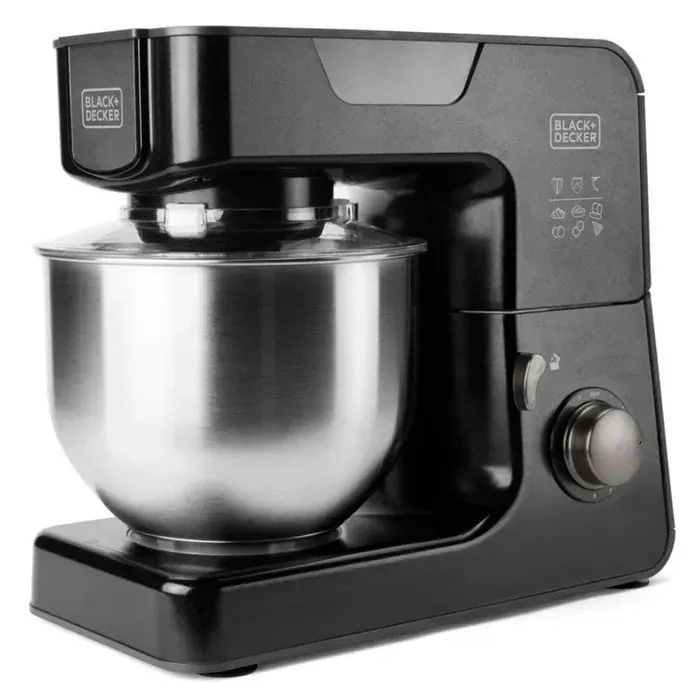 Robot pâtissier multifonction BLACK+DECKER BXKM1000E - 1000W bol 52L 8 vitesses + Turbo
