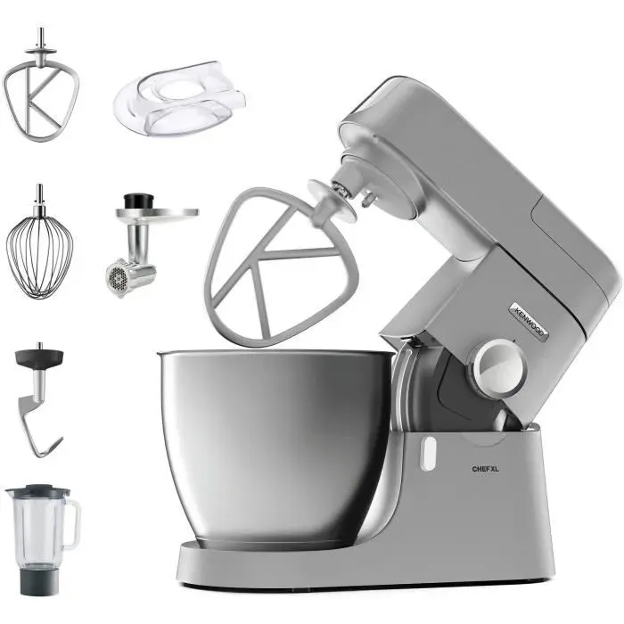 Robot pâtissier multifonction - KENWOOD KVL4170S - Chef XL - Blender 67L + Hachoir métal - Coloris Silver