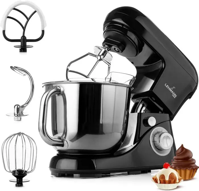 Robot Pâtissier Multifonction - LIKE NO OTHER - 2200 W - 5 Litres - 6 Vitesses - Noir