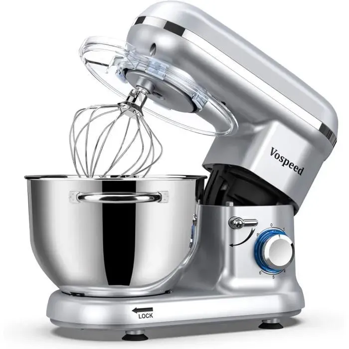 Robot Pâtissier - VOSPEED - SM-1519X - 1500W - Bol Acier Inox 6.2QT - 6 Vitesses
