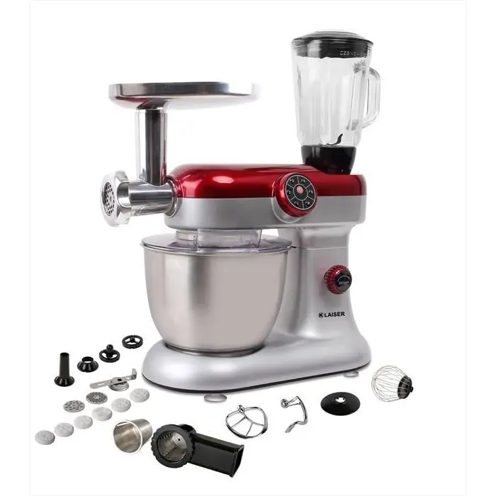 Robot Pétrin Pâtisser Multifonctions Kitchen MIX KM284MEX Professional avec Machine à pâtes et Kit Tranchoir / Râpe -Puissance 1000W
