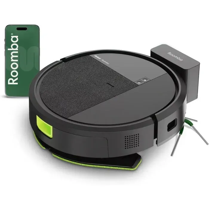 Roomba 115 Combo-Robot Aspirateur Laveur 2En1-Puissance DAspiration De 15Kpa-Brosse Latérale Étendue-Lingette De Lavage Déportée