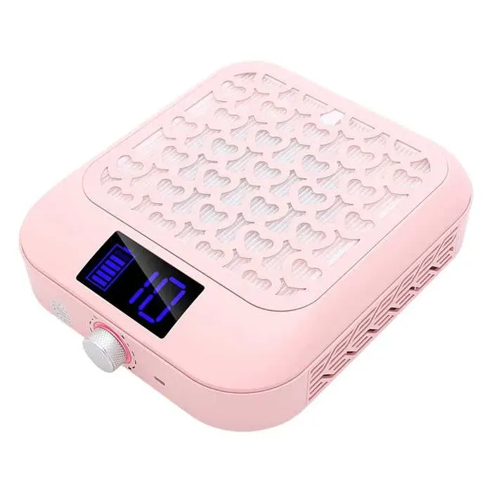 Rose Aspirateur à Ongles Professionnel Puissant Sans Brosse Collecteur de Poussière Manucure Design Moderne pour Salon Maison