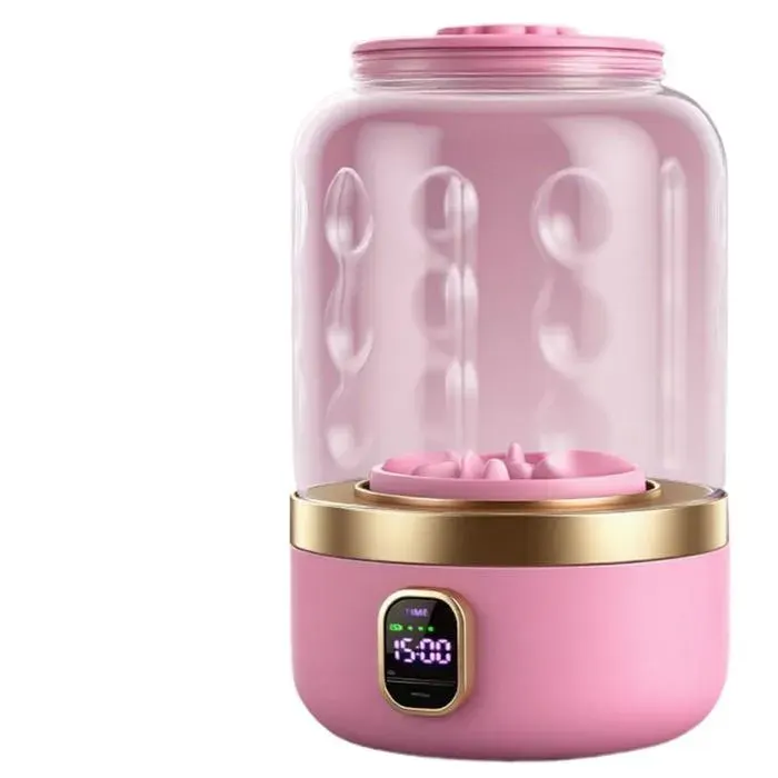 Rose Mini machine à laver portable sans fil 1.5L 4000mAh lavage doux haute vitesse 2 modes USB Type-C
