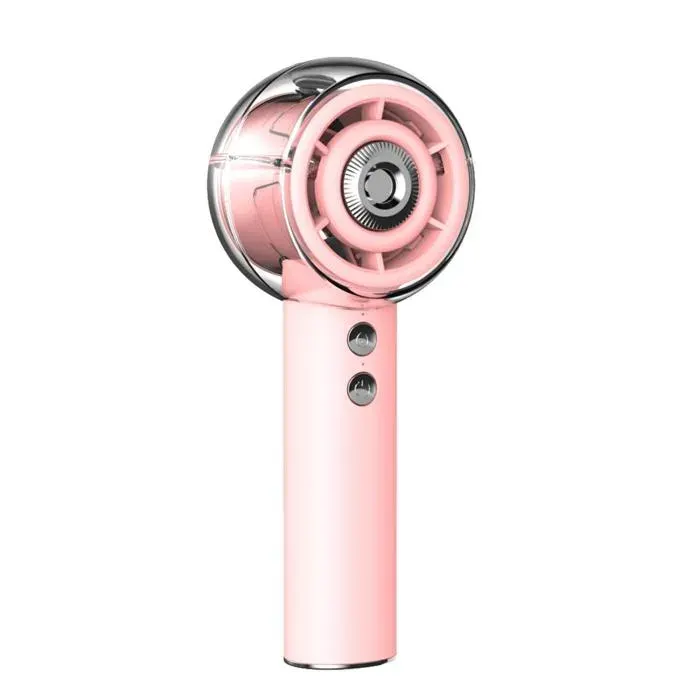Rose Ventilateur portatif main brumisateur USB rechargeable puissant 6 vitesses silencieux batterie 4000mAh-6000mAh