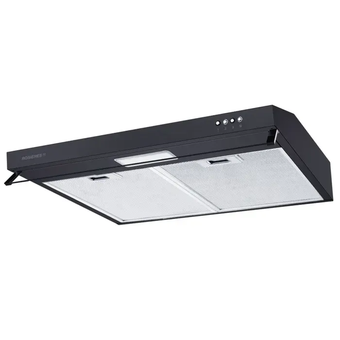 Rosières RHC638/1PN - Hotte - standard - largeur : 59.6 cm - profondeur : 49.6 cm - evacuation & recyclage - avec moteur interne - Black Pearl — vue 3