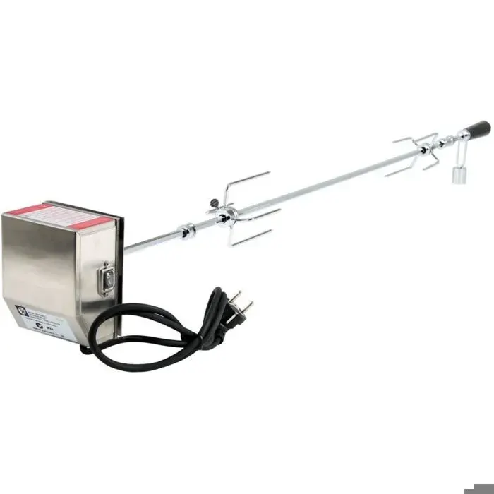 Rôtissoire barbecue rotative - Moteur 220V Broche 120 cm - Grillades