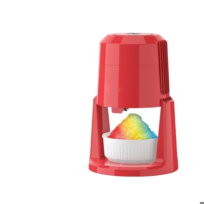 Rouge Machine à glace pilée automatique compacte électrique pour maison bar fête dessert granité glace frappée granita