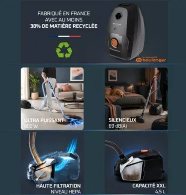 Rowenta - Aspirateur Avec Sac Silence Force 7 Ro4934e0 Éco-Conçu — vue 4