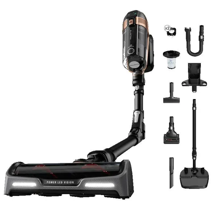 Rowenta Aspirateur balai sans fil multifonction 230 AW Batterie amovible Jusquà 1h20 dautonomie Tube flex RH99F1WO