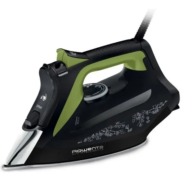 ROWENTA DW6330D1 Eco intelligence Fer à repasser vapeur Vapeur 45g/min Pressing 180 g/min Semelle brevetée Défroissage vertical