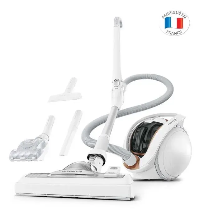 ROWENTA IX7777EA Aspirateur sans fil Silencieux 69 dB(A) Léger Puissant jusquà 230 AW Autonomie jusqu’à 90 min X-Ô 160 Blanc