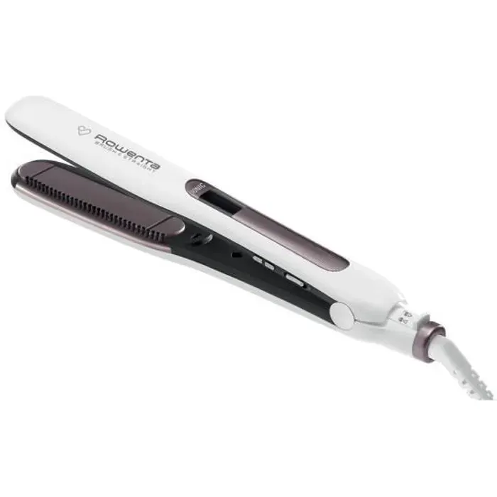 ROWENTA SF7510F0 Brush & Straight Lisseur Contrôle de la température de 130 à 200°C Ecran LCD Temps de chauffe rapide Lissage