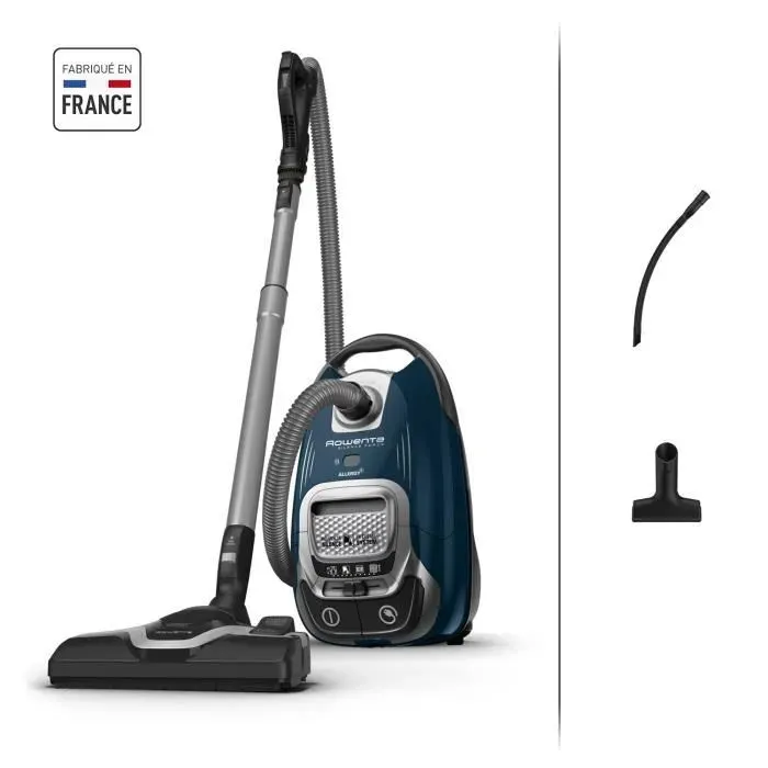 ROWENTA Silent Force RO7451EA - Aspirateur avec sac Puissance 400 W Haute filtration Basse conso Silencieux Fabriqué en France