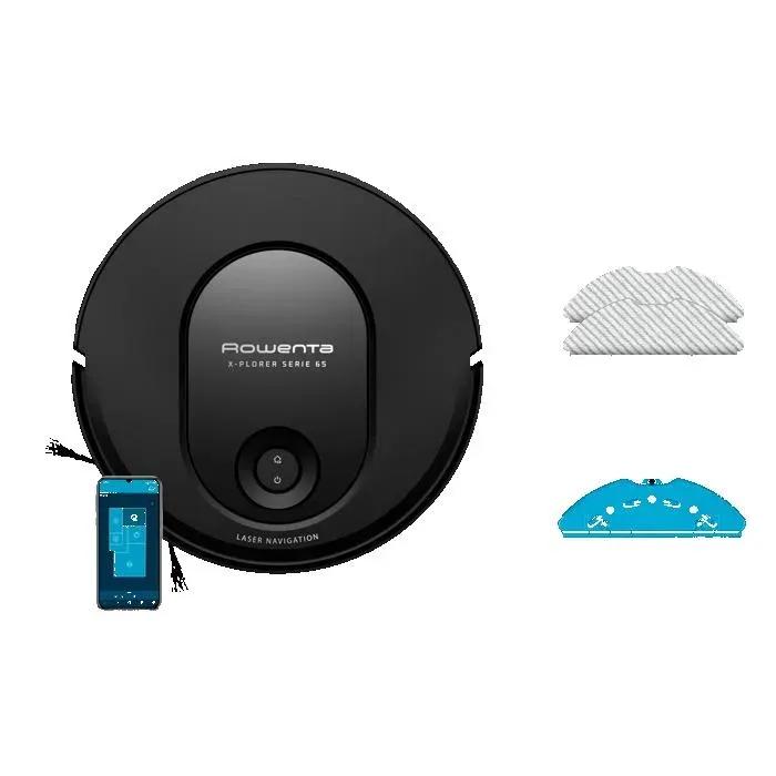 Rowenta X-PLORER Serie 65 Robot aspirateur laveur Nettoyage méthodique RR8L65WH