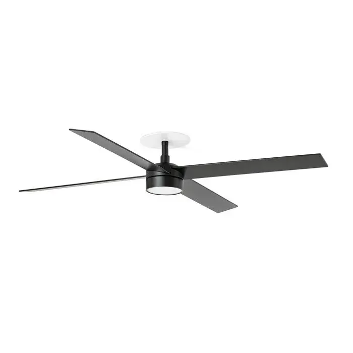 RUDDER RECESSED 4 L Ventilateur noir/noyer 20W SWT 34356R1S