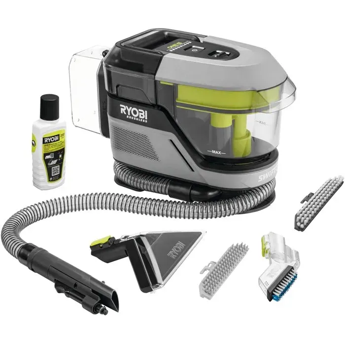 RYOBI Détacheur Brushless 18V ONE+ tissus moquettes voiture - sans batterie ni chargeur - RDC18BL-0