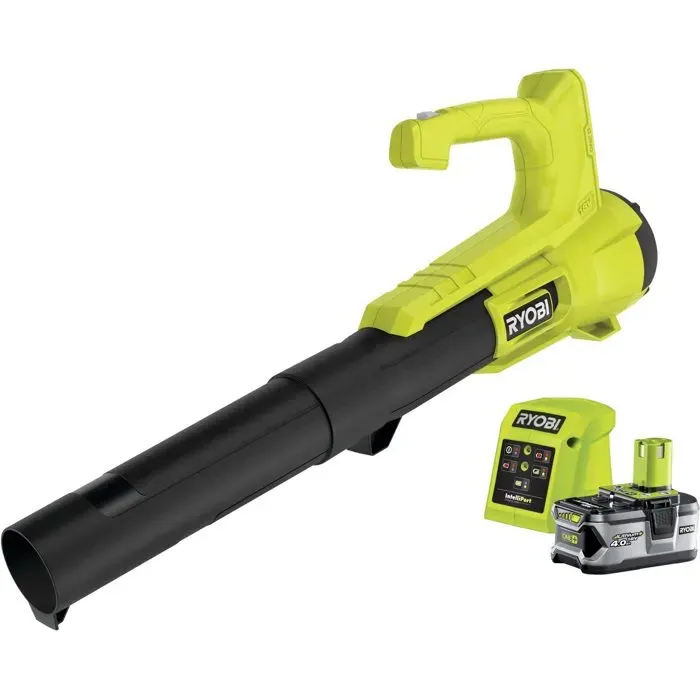 RYOBI Souffleur 18V Turbo Jet 145 km/h 71 m³/min avec batterie 40 Ah - RY18BLA-140