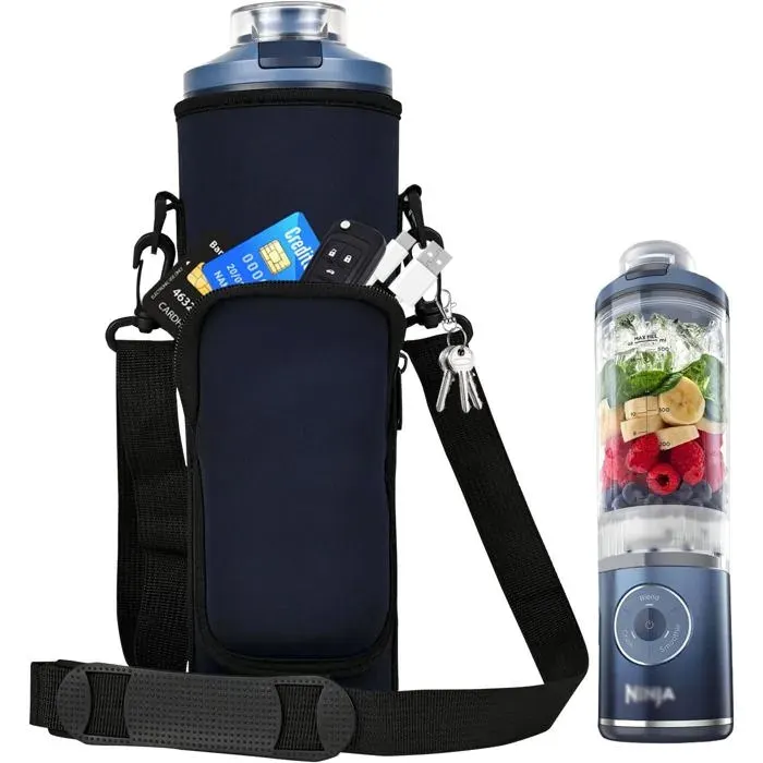 Sac De Mixeur Portable Pour Ninja Blast Max Bc251 - Étui Isotherme Avec Sangle Transversale - Bleu Foncé