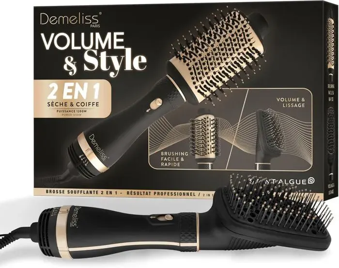Saint Algue-Brosse Soufflante 2 En 1 Volume & Style-Sèche & CoiffeTous Types De Cheveux-2 Têtes Interchangeables-Revêtement Céram