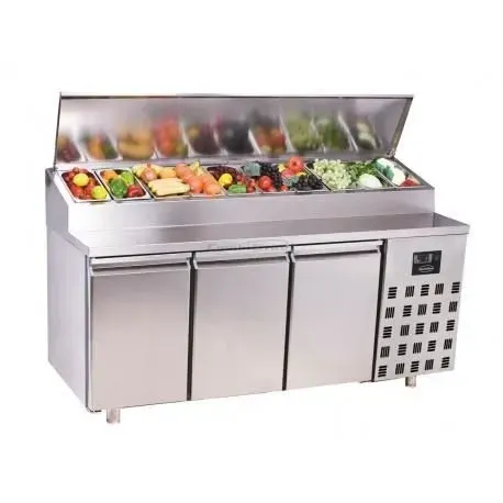 Saladette réfrigérée compacte - Combisteel - 10 x GN 1/3 - Ventilateur - Automatique