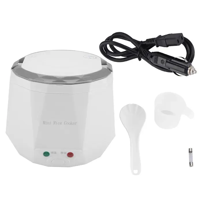 SALALIS - Cuiseur à riz électrique Portable multifonctionnel 24V 140W 1.6 L cuiseur à vapeur pour camion (blanc)
