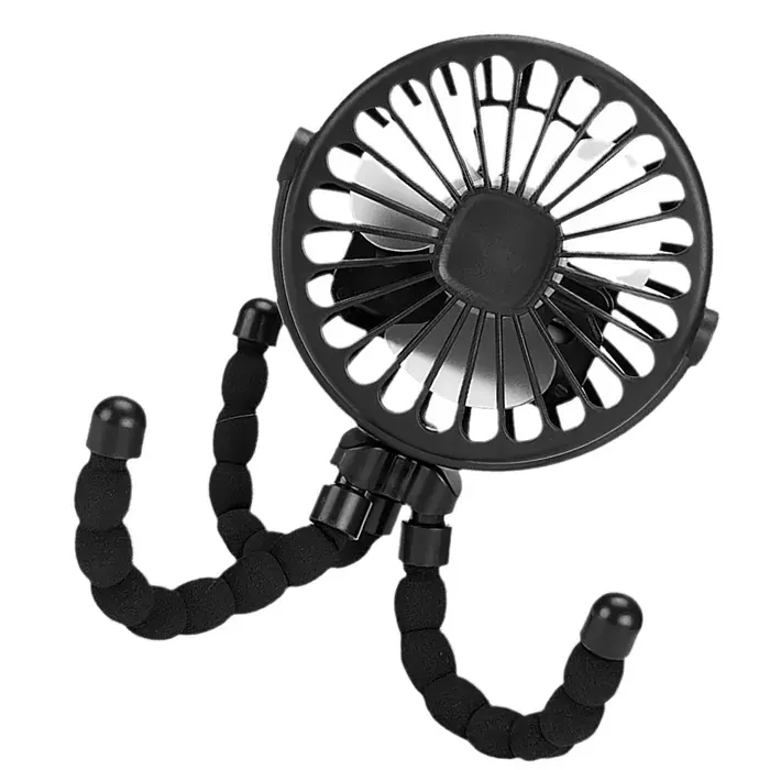 SALALIS Ventilateur de poussette Porte-ventilateur Fabrication de trépied flexible Flexible sur electromenager ventilateur Noir