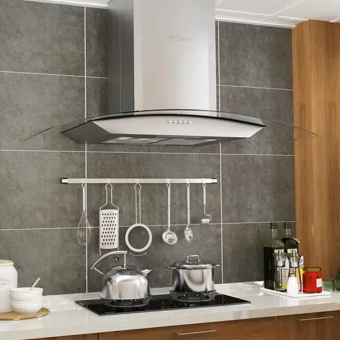 SALE 2026 Hotte aspirante Argent - Hotte murale 90cm Acier inoxydable 756 m³/h LED 4832475917581