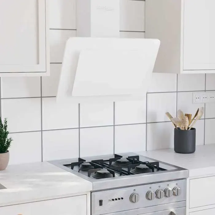SALE 2026 Hotte aspirante Blanc - Hotte murale 60cm Acier inoxydable et verre trempé Blanc PRO174484620