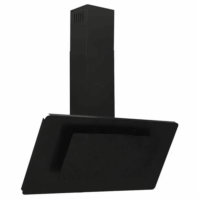 SALE 2026Hotte aspirante élégant Noir - Hotte murale 90 cm Acier inoxydable et verre trempé Noir 11.9 Kg6917385