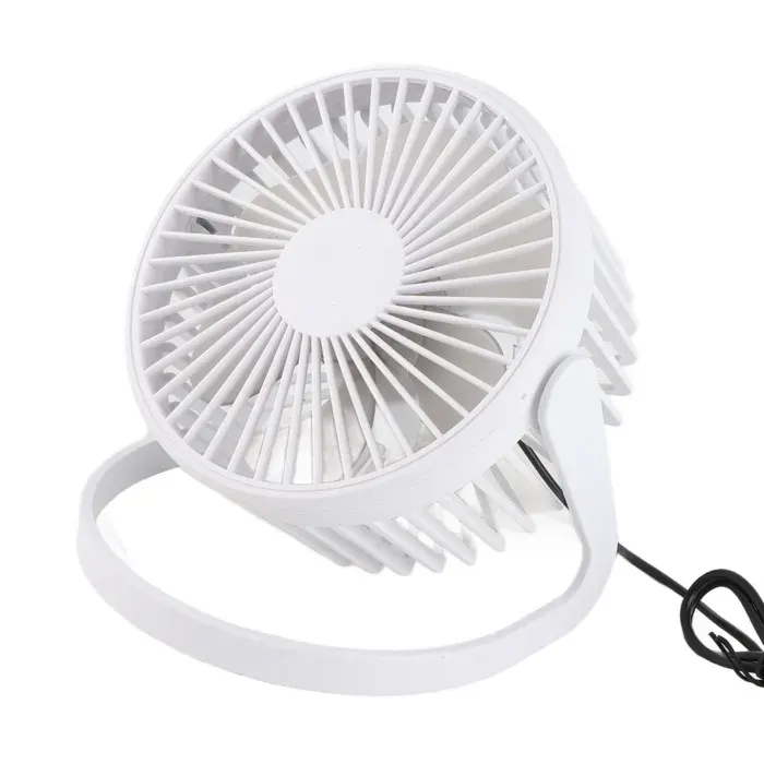 SALUTUYA Ventilateur de bureau USB Mini ventilateur de bureau rotation à 360 degrés moteur sans balais bureau dappel Bleu Blanc