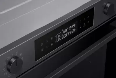Samsung - Four Encastrable Nv7b4450vcb - Double Cavité - Pyrolyse - Chaleur Pulsée - Porte Froide — vue 5
