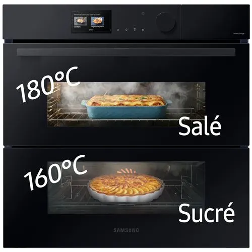 Samsung - Four Encastrable Nv7b6799aak - Double Cavité - Pyrolyse - Vapeur - Porte Froide - Rails Télescopiques — vue 2