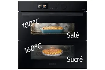 Samsung - Four Encastrable Nv7b6799aak - Double Cavité - Pyrolyse - Vapeur - Porte Froide - Rails Télescopiques — vue 3